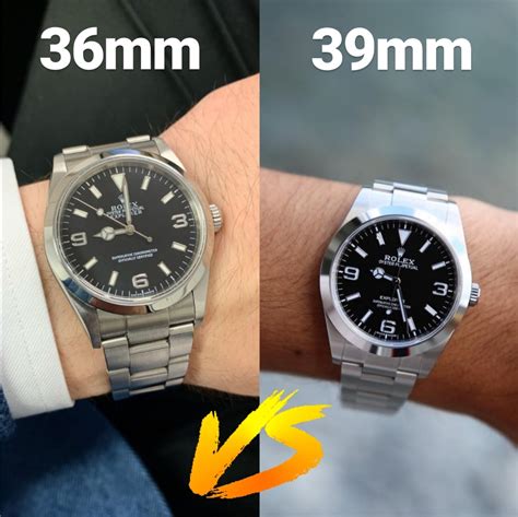 Explorer 1, 36mm vs 39mm .